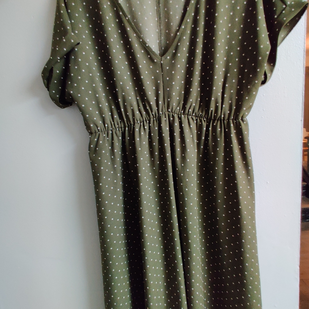 Green Polka Dot Isabel Maternity Dress
